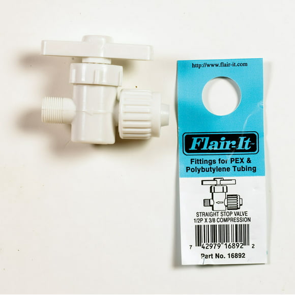 Pack of 10 Flair-It 16880 Plastic Straight Stop Valve 0.5 Size 